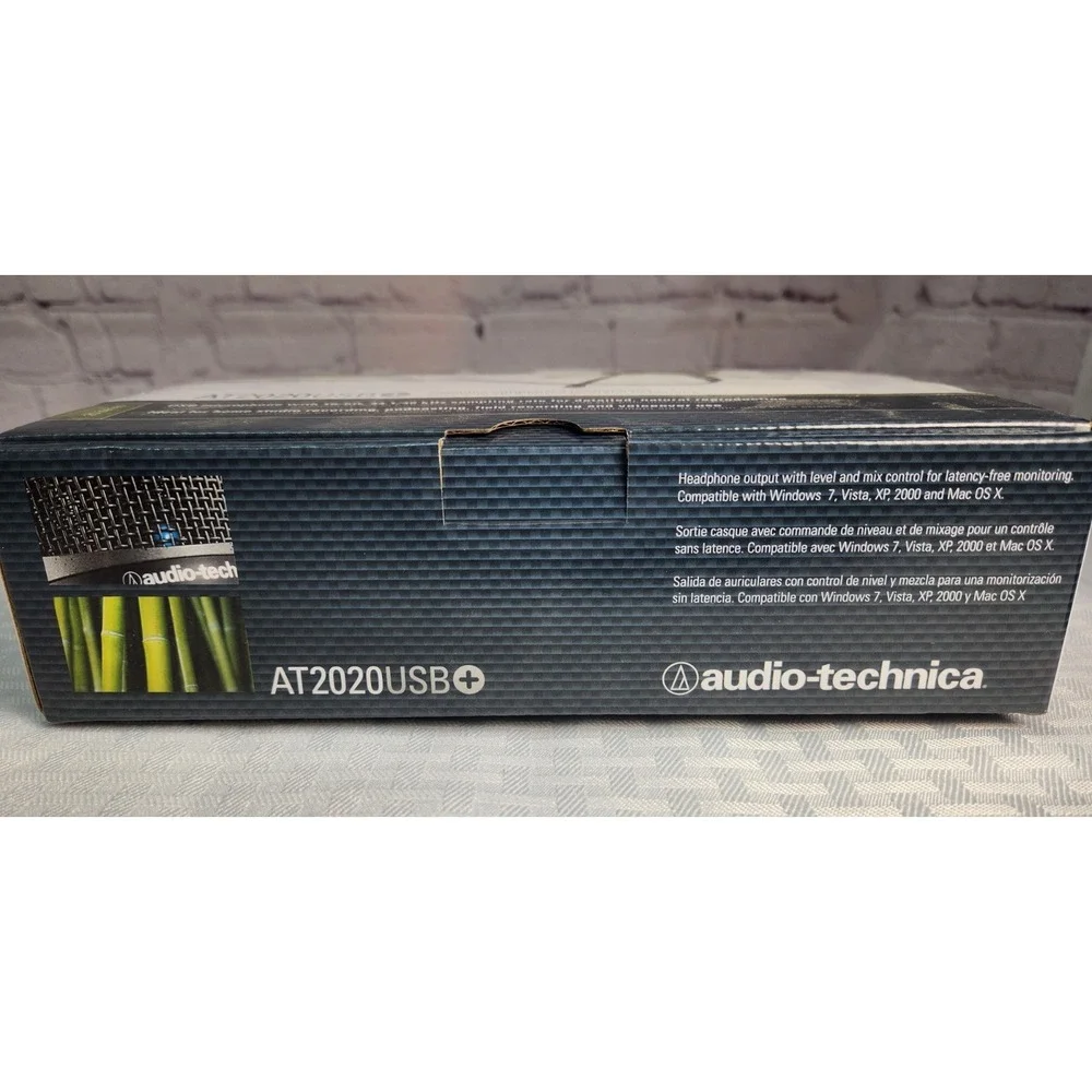 NEW! Original Audio Technica At2020USB-X USB Microphone w/Bag, + Shock Pop Filte